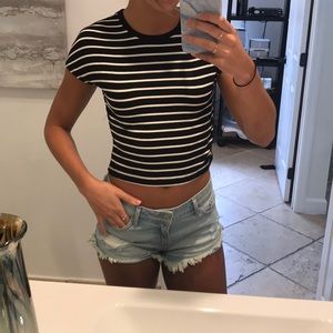 Super cute striped crop top NWT